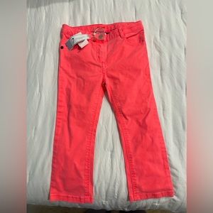 Jacadi girls pink/coral pants 3T